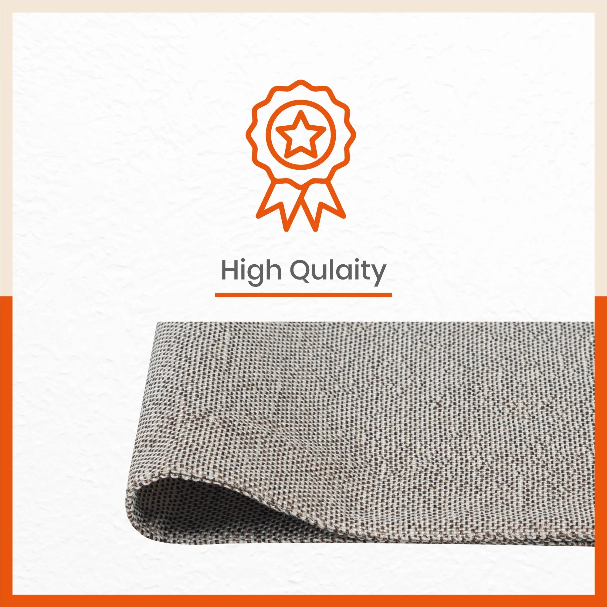Vera Premium Jute Table Mats / Placemats for Home Dining Table | (Ash - Set of 6 - 45cm x 30cm)