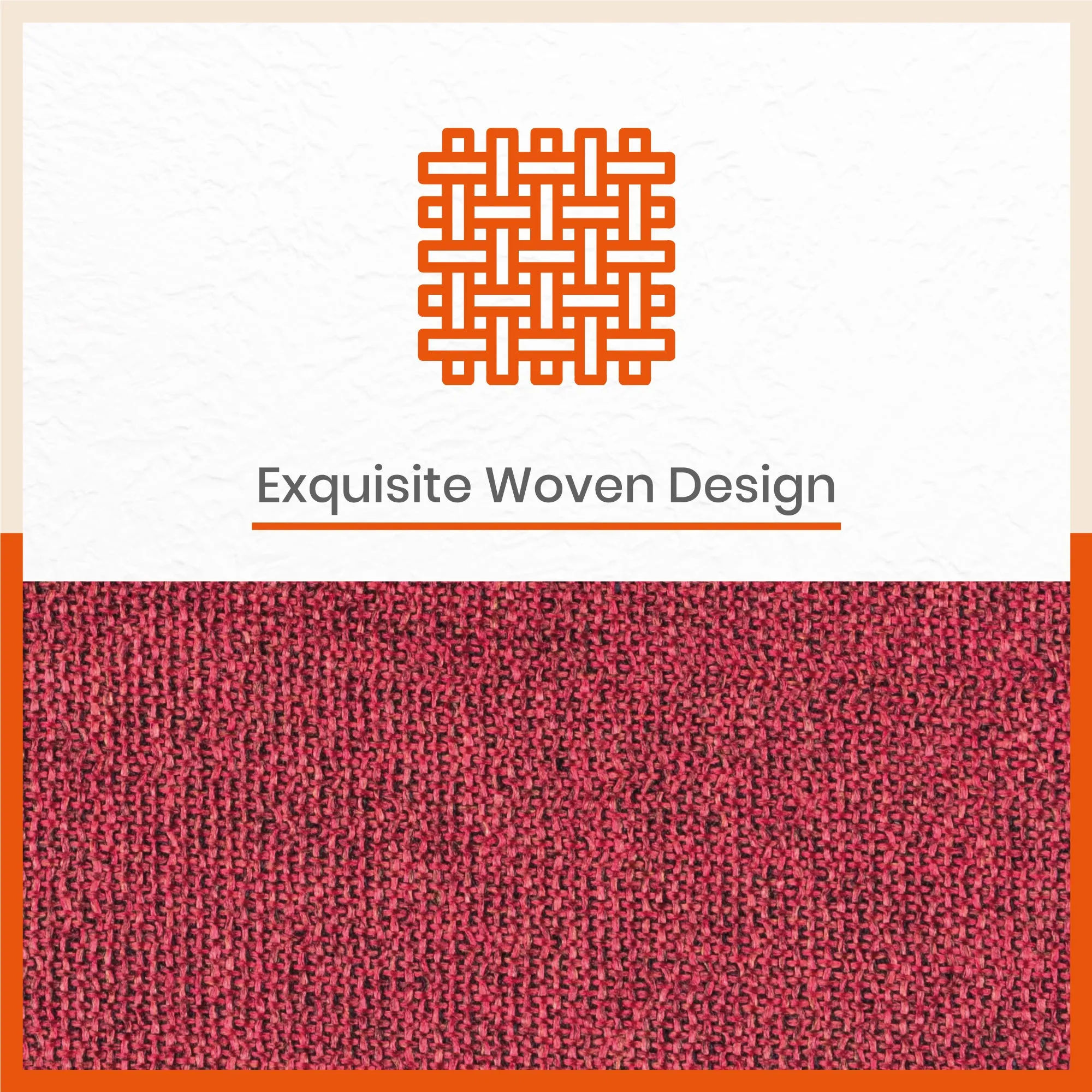 Vera Premium Jute Table Mats / Placemats for Home Dining Table | (Red - Set of 6 - 45cm x 30cm)