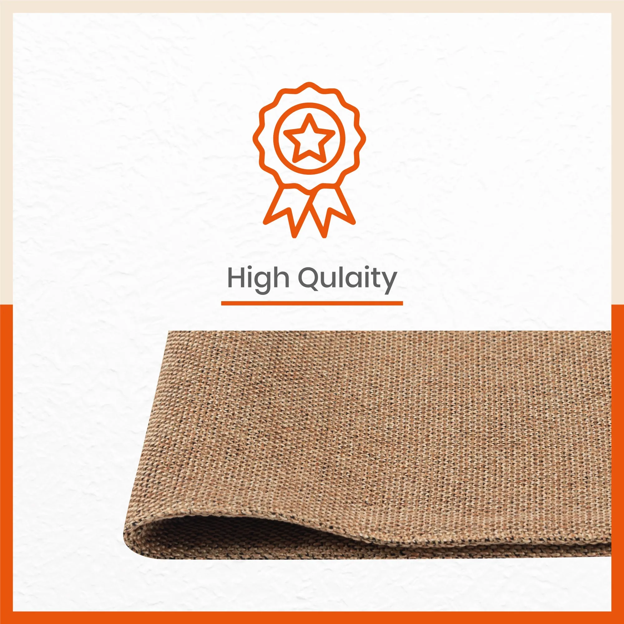 Vera Premium Jute Table Mats / Placemats for Home Dining Table | Reversible | (Beige - Set of 6 - 45cm x 30cm)
