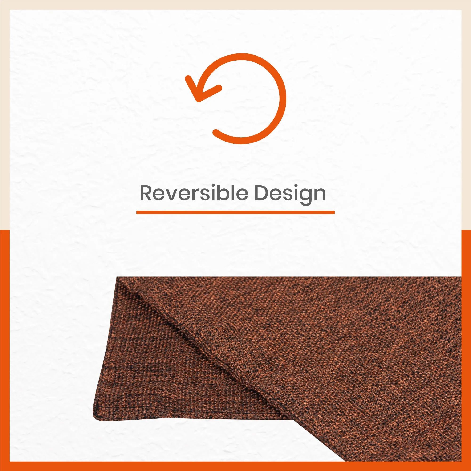 Vera Premium Jute Table Mats / Placemats for Home Dining Table | Reversible | (Bronze - Set of 6 - 45cm x 30cm)
