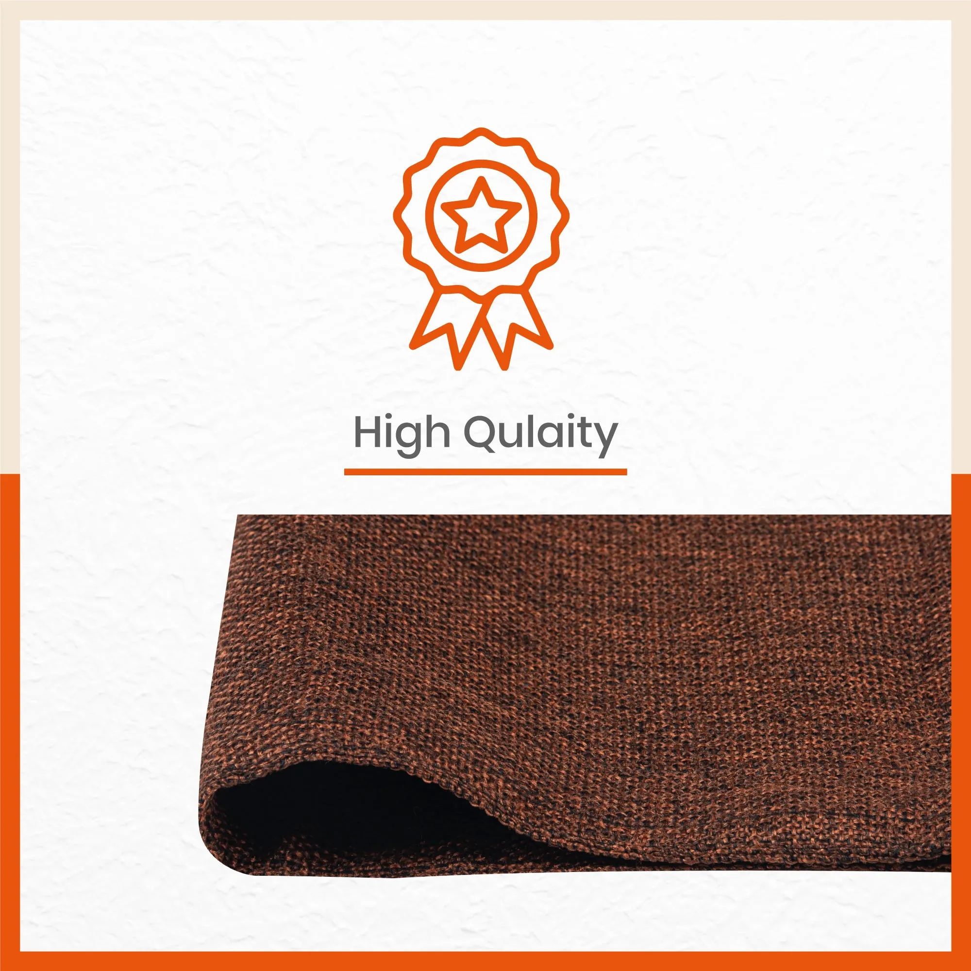 Vera Premium Jute Table Mats / Placemats for Home Dining Table | Reversible | (Bronze - Set of 6 - 45cm x 30cm)