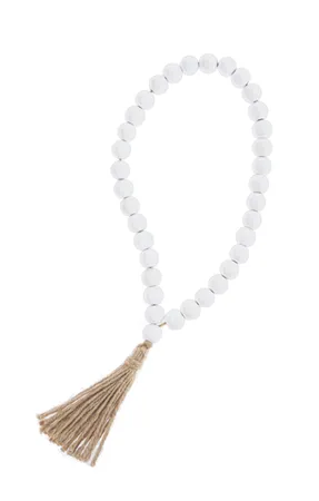 Veranda Wood Beaded Loop with Tassel