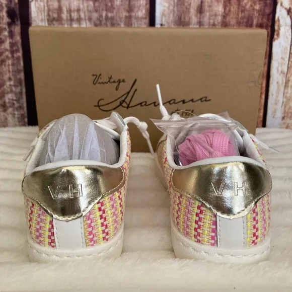 Vintage Havana | NEW Carla Light Pink Multi Tweed Fashion Sneaker
