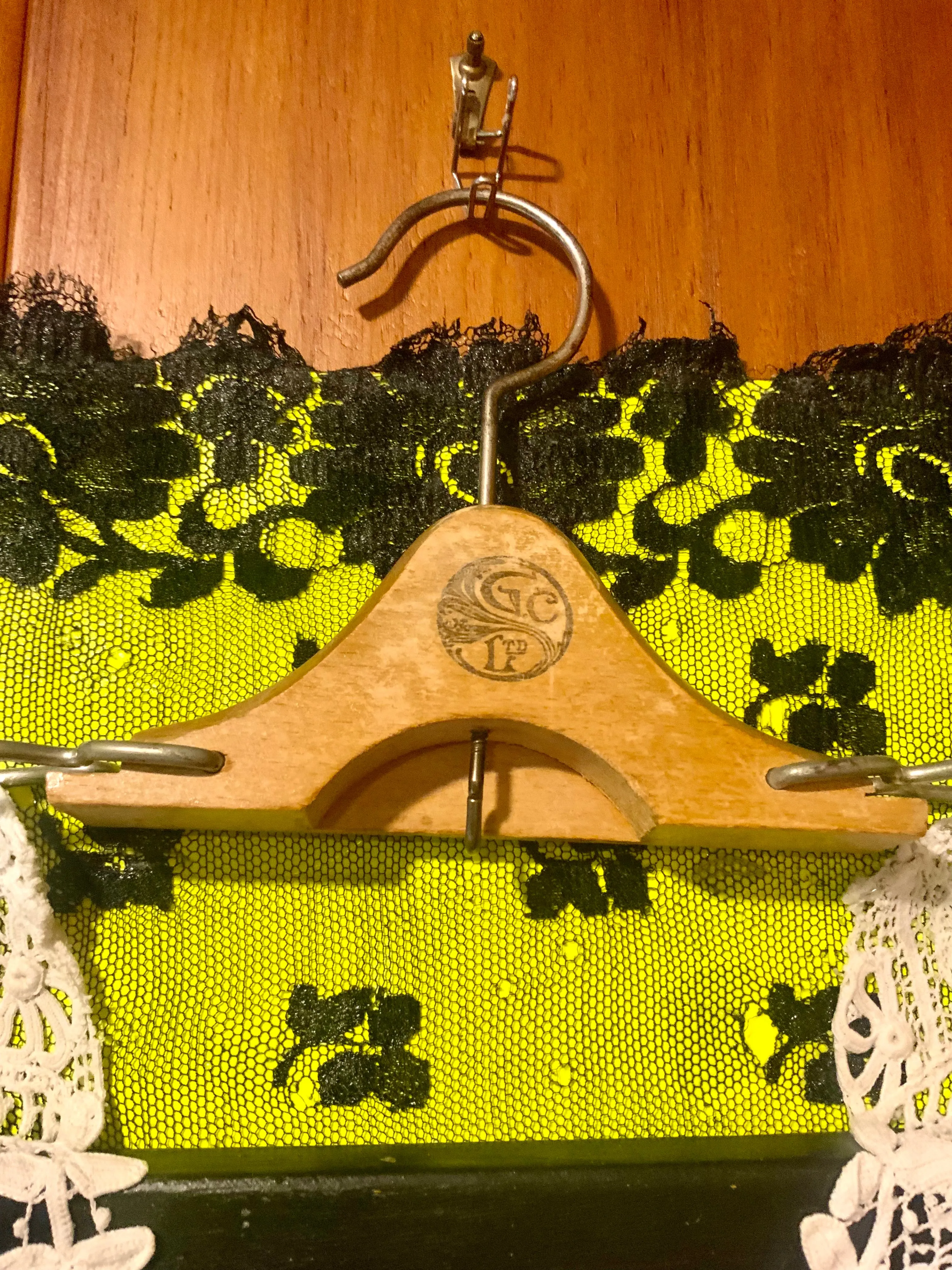 Wall Art made with Antique Collar and Hanger
