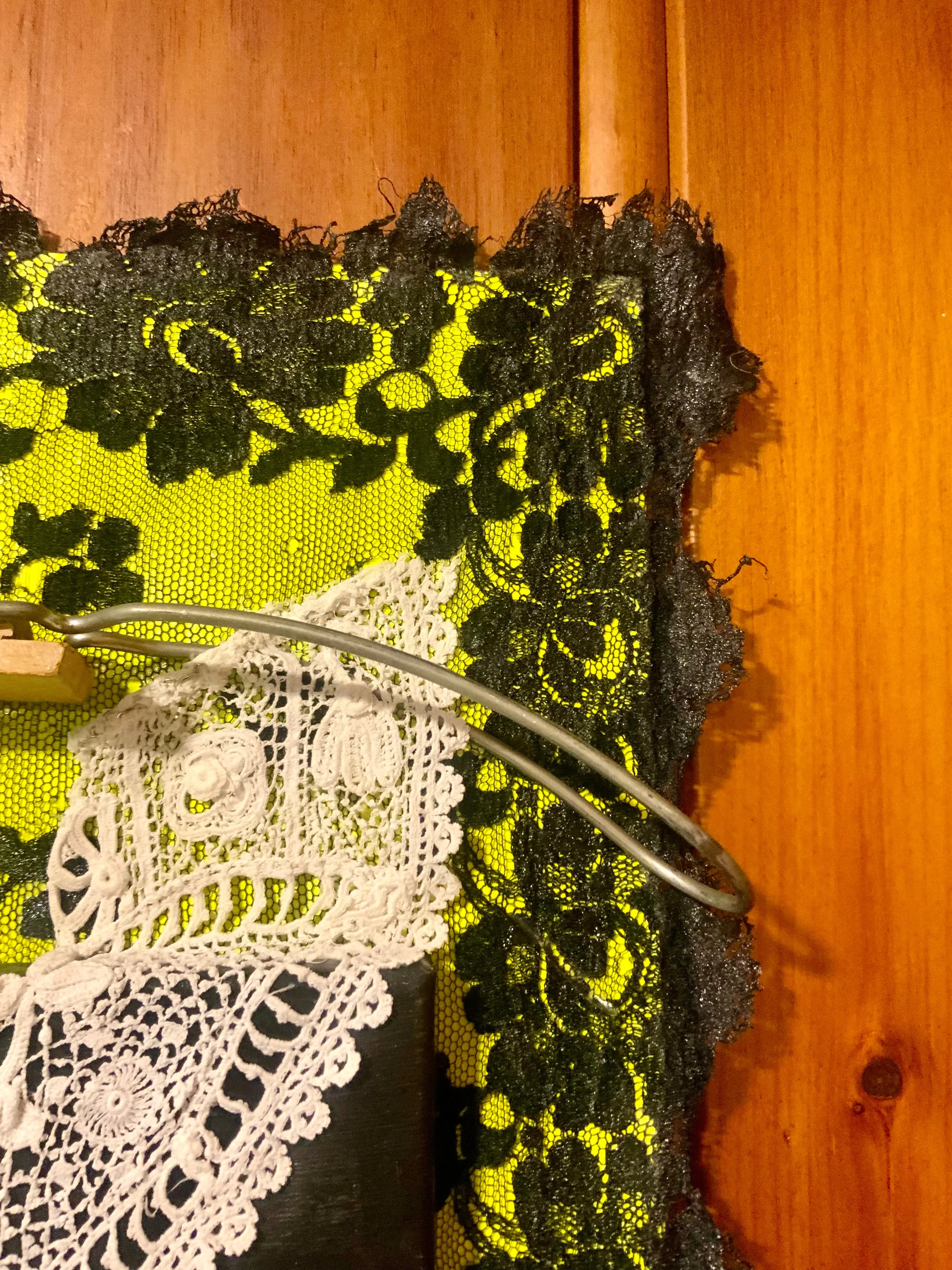 Wall Art made with Antique Collar and Hanger