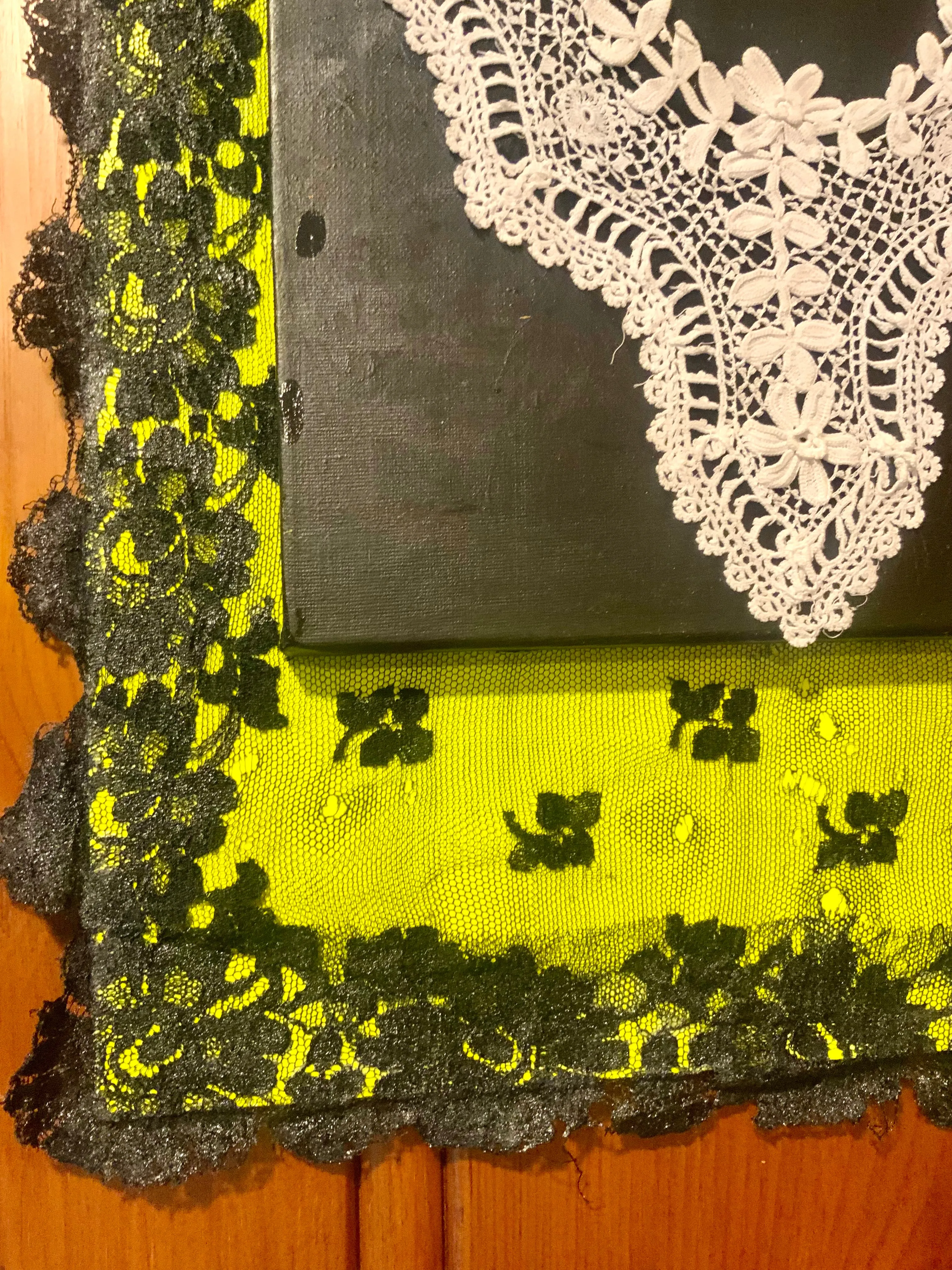 Wall Art made with Antique Collar and Hanger