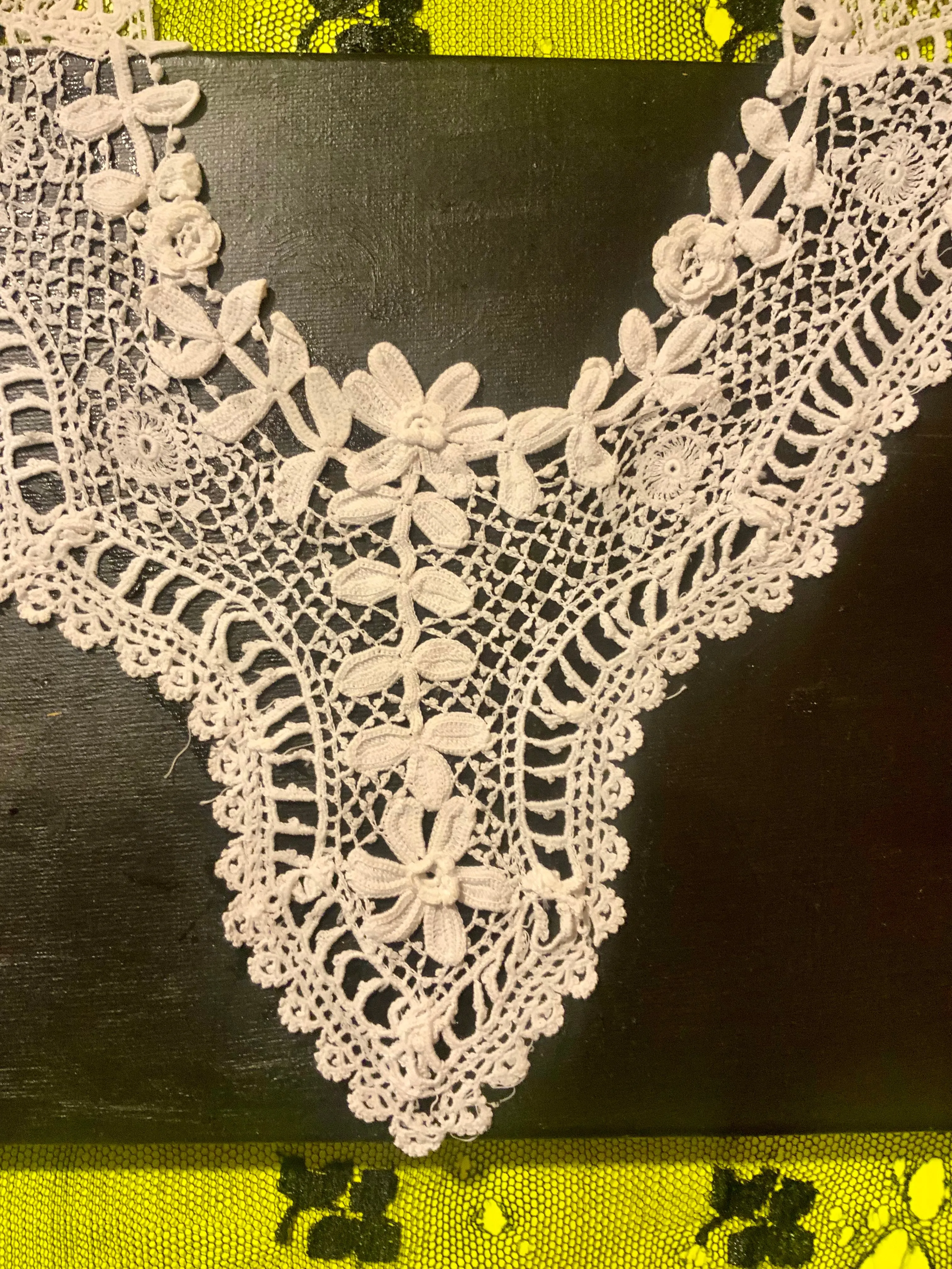 Wall Art made with Antique Collar and Hanger
