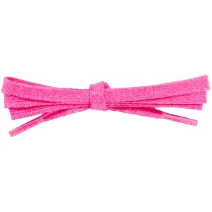 Waxed Cotton 1/4" Flat Dress Laces - Hot Pink (2 Pair Pack) Shoelaces