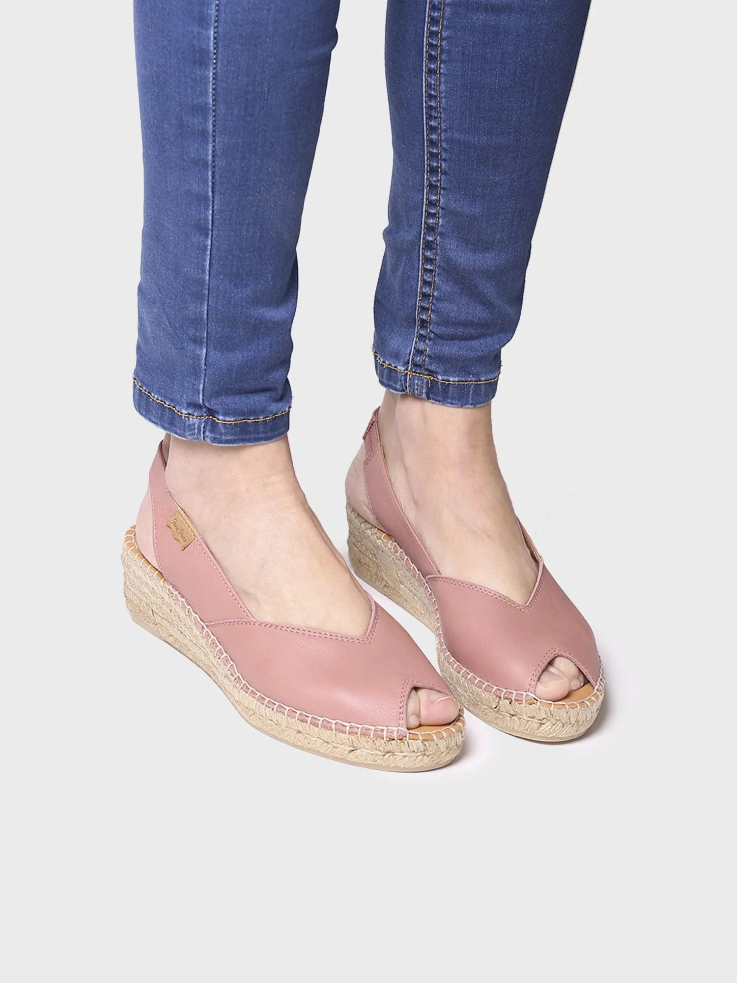 Wedge espadrilles in leather - BERNIA-P