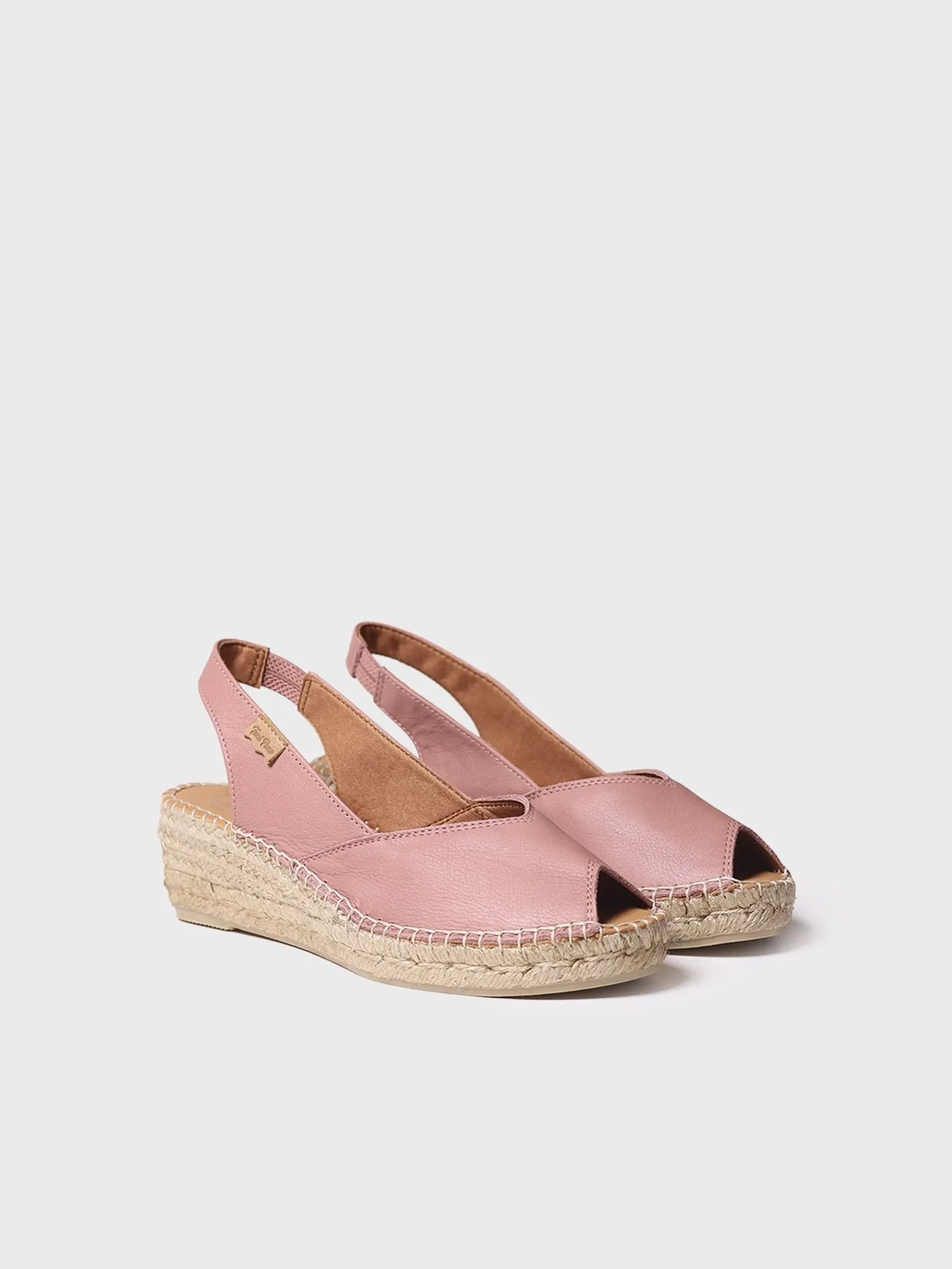 Wedge espadrilles in leather - BERNIA-P