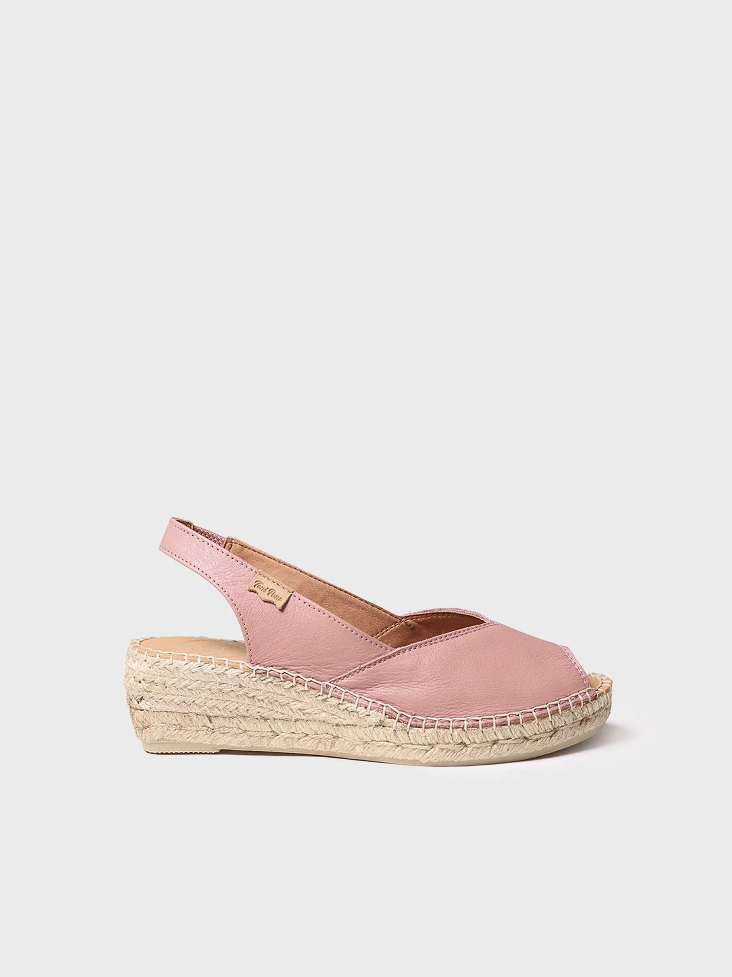 Wedge espadrilles in leather - BERNIA-P