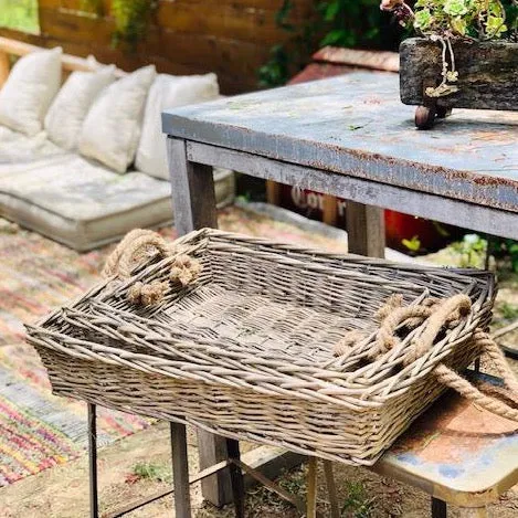 Willow Rectangle Serving Baskets Set of 3