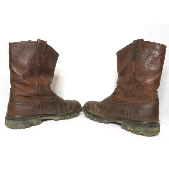 Wolverine I-90 Men's Wellington Waterproof Work Boots Brown Leather Size 9.5 EW
