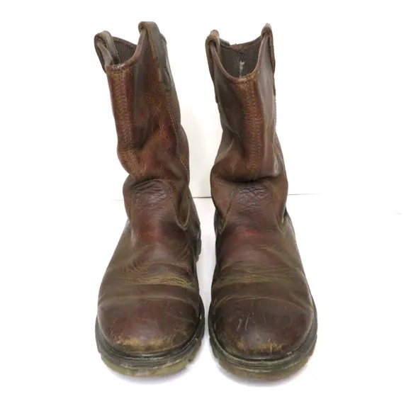 Wolverine I-90 Men's Wellington Waterproof Work Boots Brown Leather Size 9.5 EW
