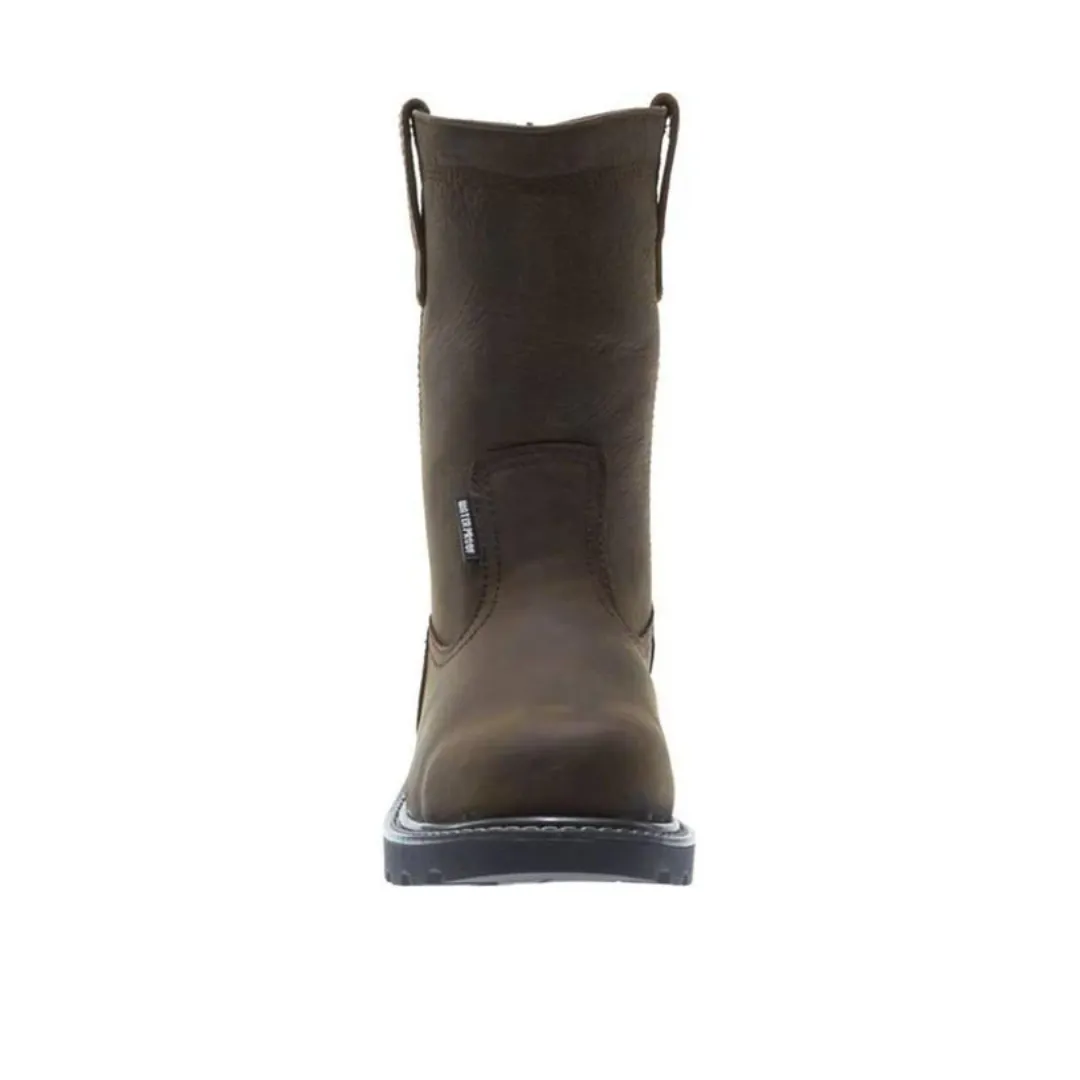 WOLVERINE W10682-EW FLOORHAND 10'' WP WELLINGTON MN'S (Extra Wide) Dark Brown Leather Work Boots