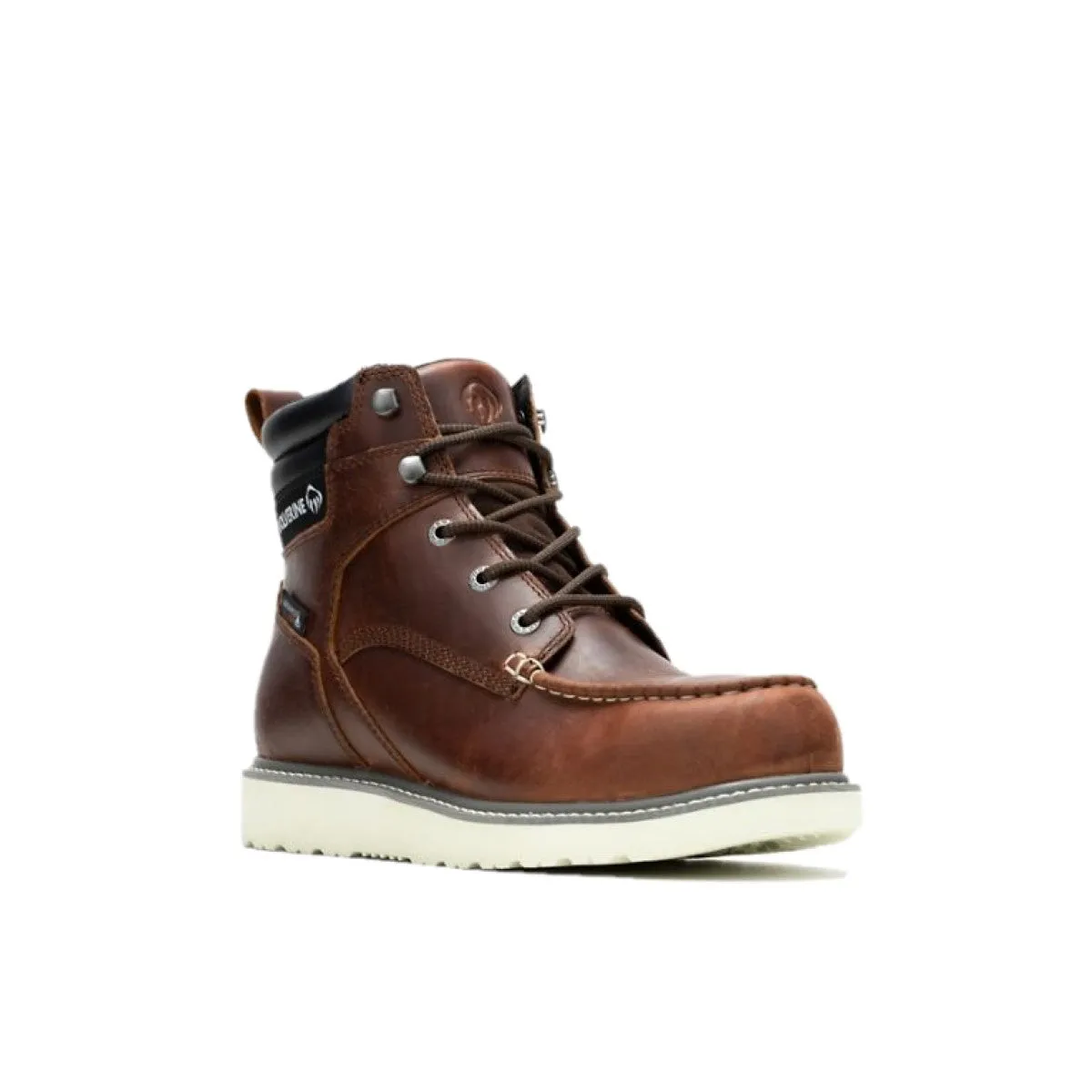 WOLVERINE W230056-EW TRADE WEDGE 6'' MOC TOE WP MN'S (Extra Wide) Rust Leather Work Boots