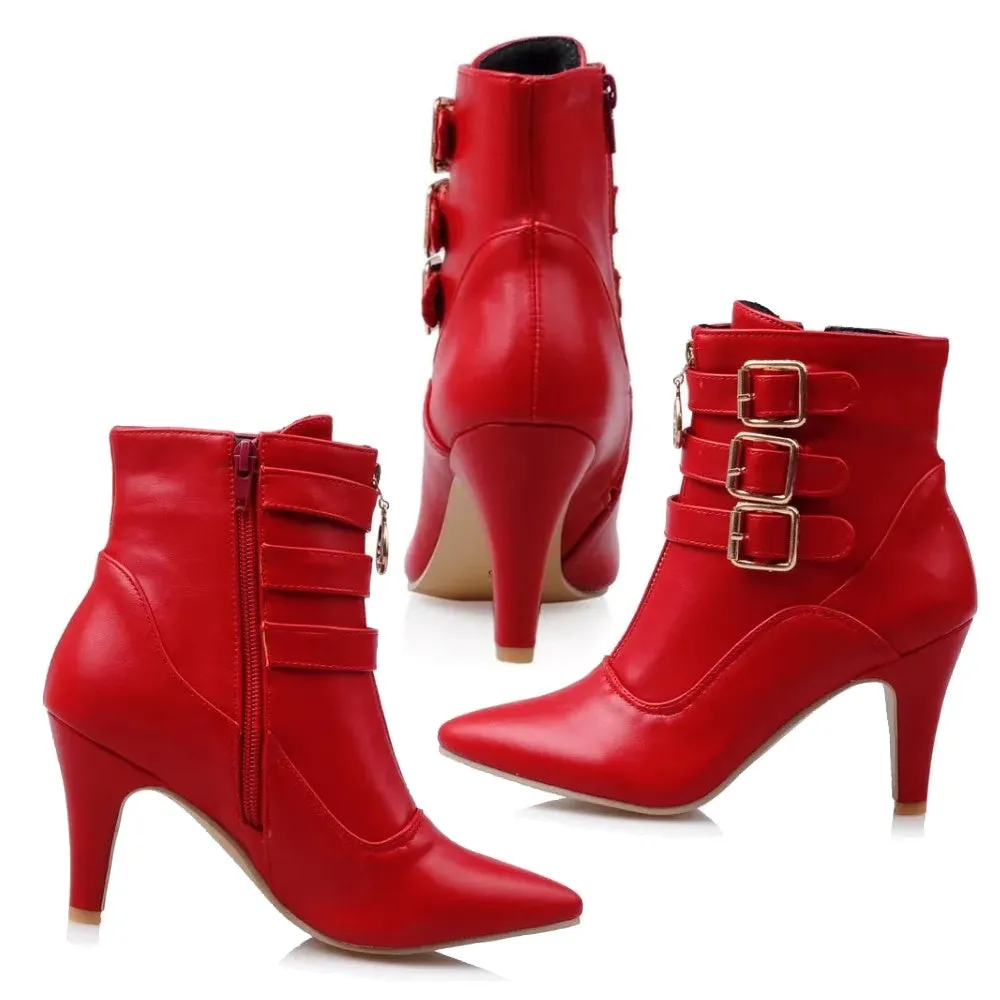 Women's Red Ankle Boots
