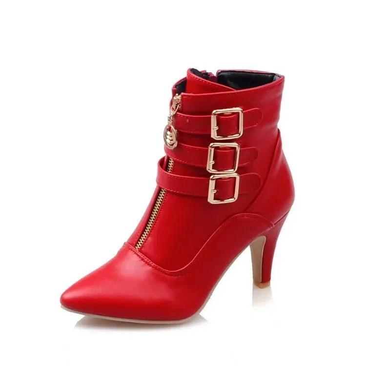 Women's Red Ankle Boots