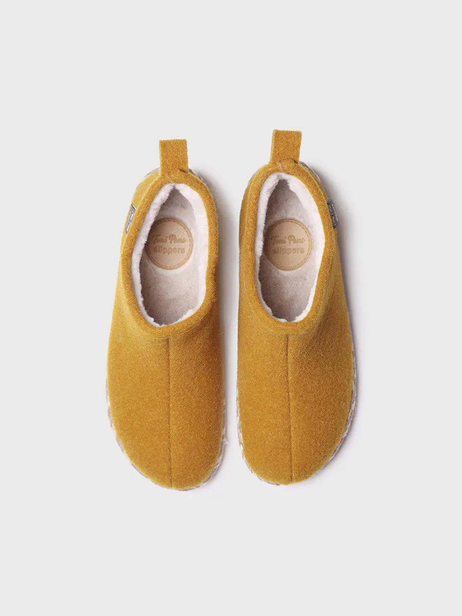 Women's Slipper in Felt in Ocre - DUNA-FP