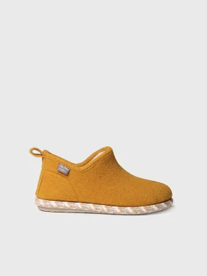Women's Slipper in Felt in Ocre - DUNA-FP