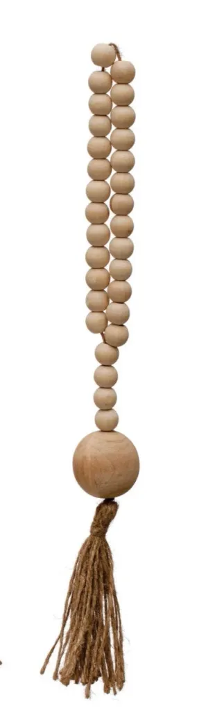 WOOD BEADS JUTE ROPE