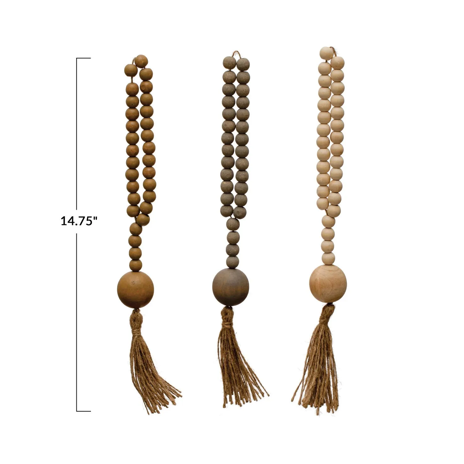 WOOD BEADS JUTE ROPE