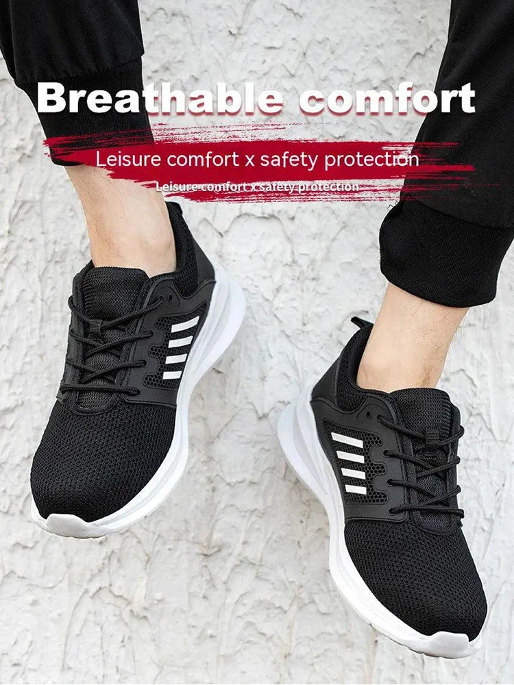 Work Sneakers Steel Toe Shoes for Men – Safety Shoes, Puncture-Proof Work Boots, Fashion Indestructible Footwear, Security