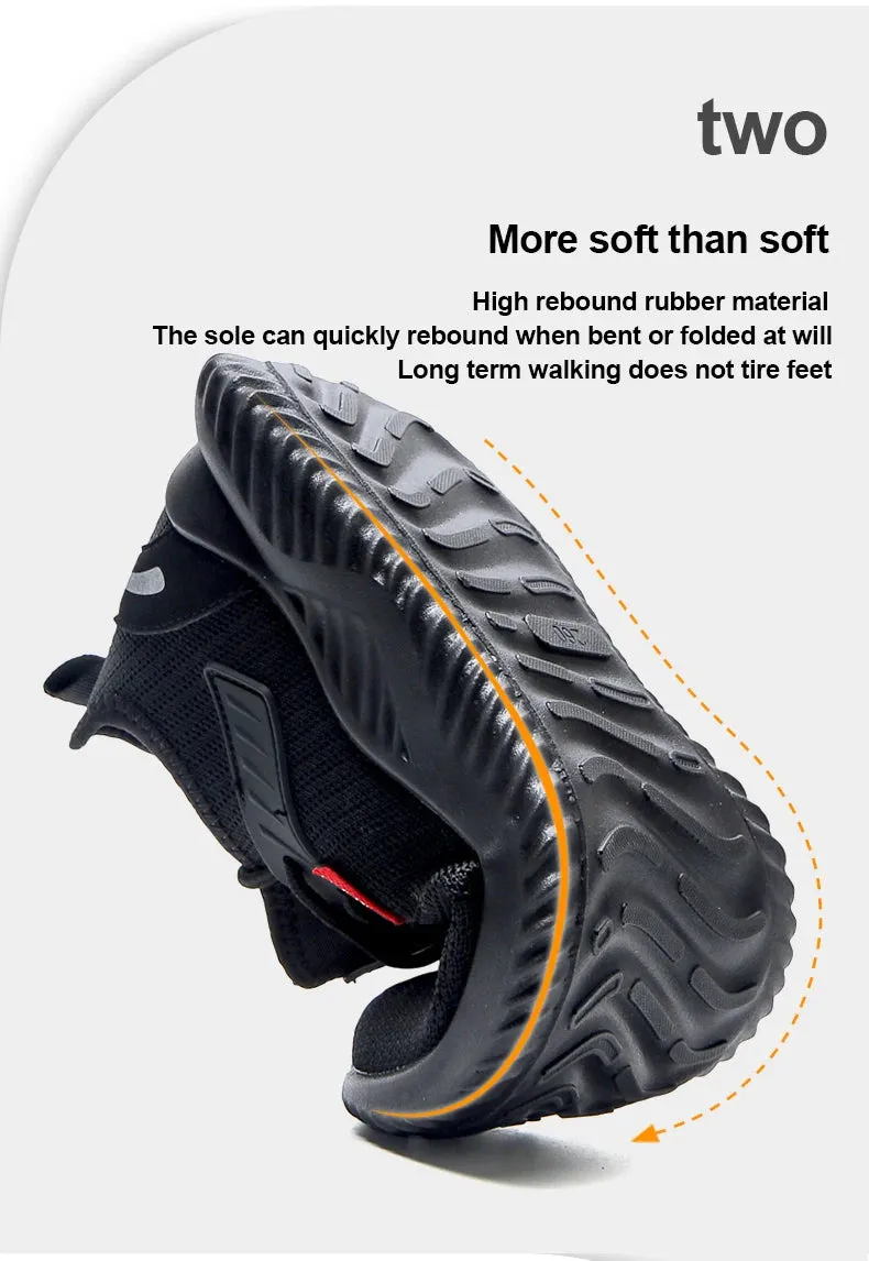 Work Sneakers Steel Toe Shoes for Men – Safety Shoes, Puncture-Proof Work Boots, Fashion Indestructible Footwear, Security