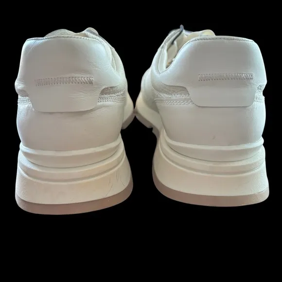 Zara Leather Off-White Sneakers Size 9 NWT